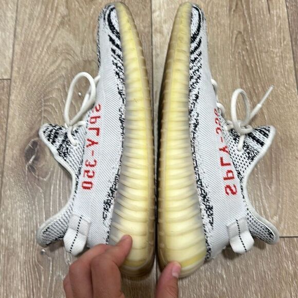 Adidas‎ Mens Zebra Yeezy Boost 350 V2 Trainers Athletic Sneaker Shoes Size 11.5 main image 6